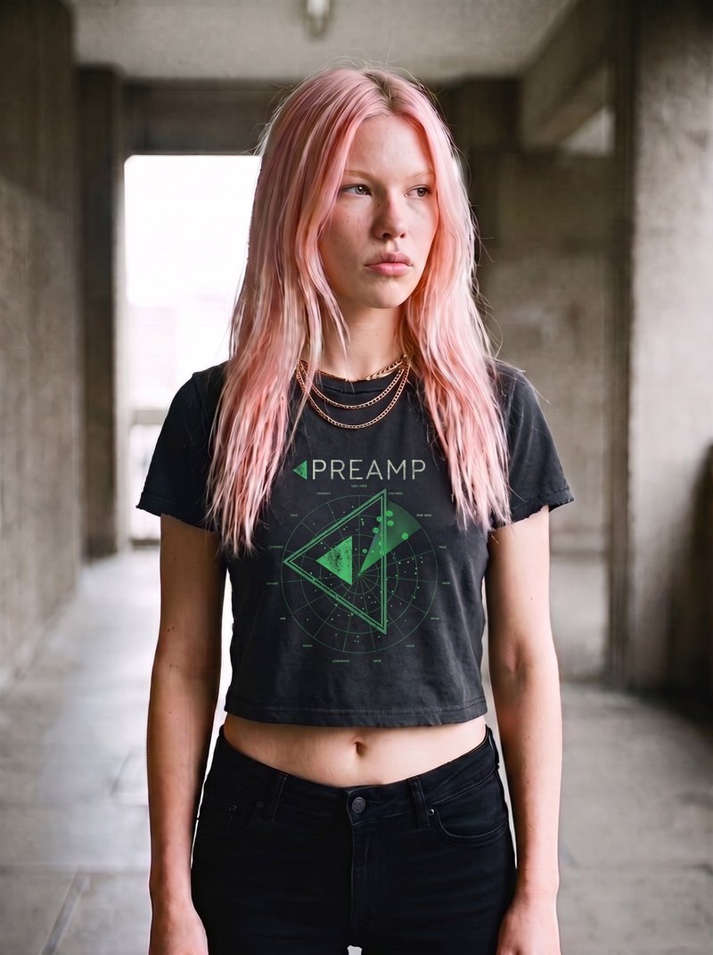 Radar Wordmark Baby Tee, worn by Indy